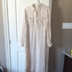 Maxie polka dot long sleeve h and m dressed with slate sheen buttons at the top